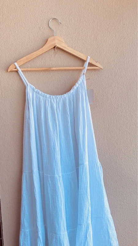 White Cotton Midi Dress NEW - One Size – photo 2